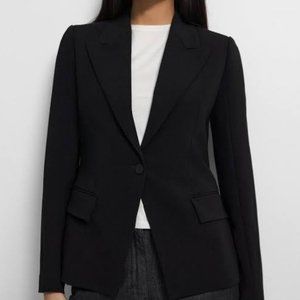 THEORY Black Wool Luxury Classic Minimalist Blazer